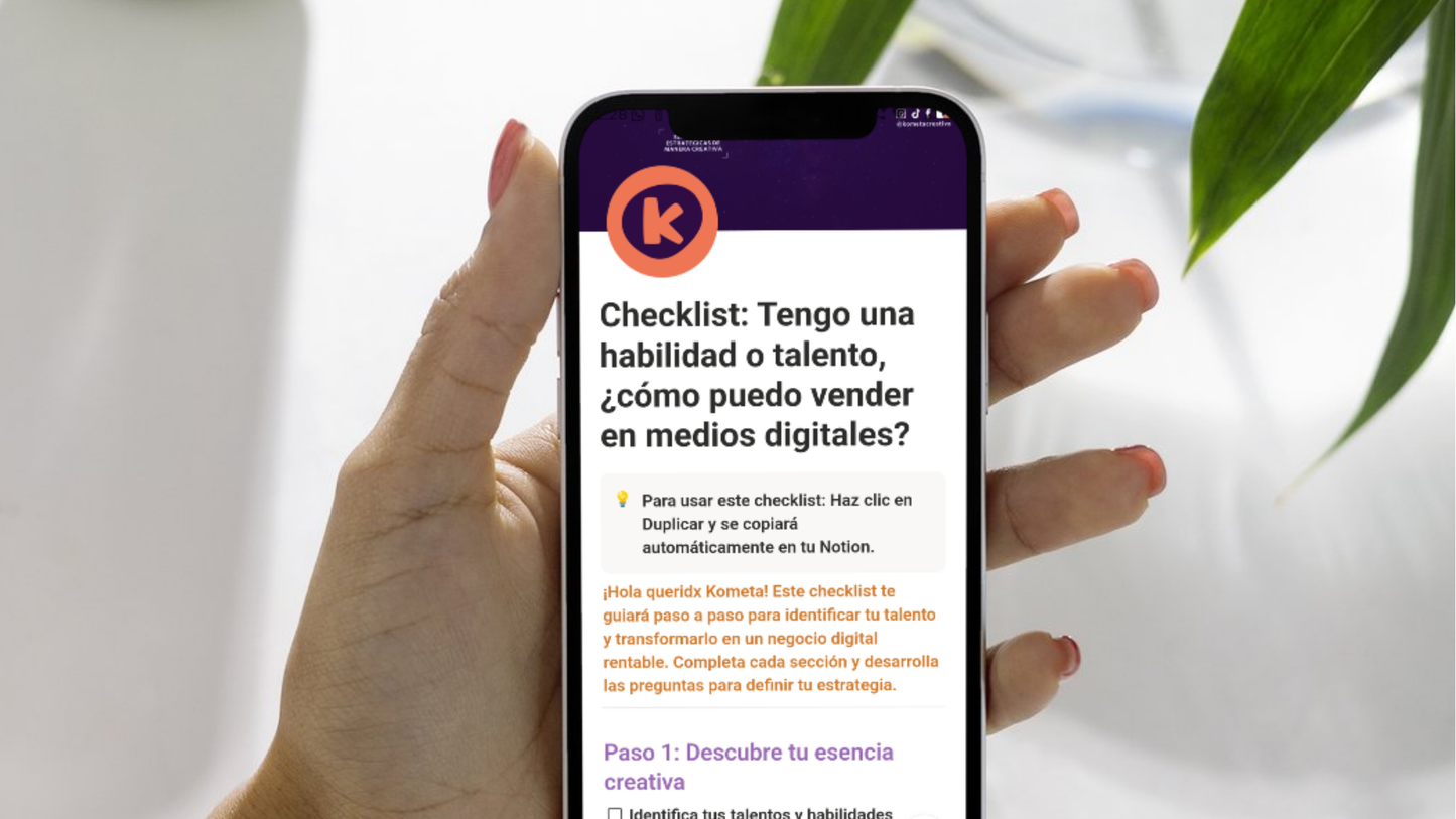 GRATUITO Checklist: Tengo una habilidad o talento, ¿cómo puedo vender en medios digitales?